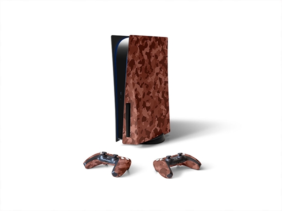 Cinnamon Woodland Camouflage Sony PS5 DIY Skin