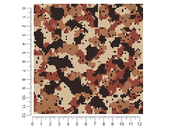 Copper Digital Camouflage 1ft x 1ft Craft Sheets