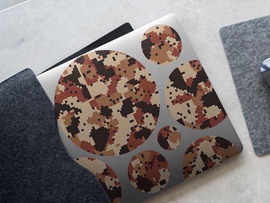 Copper Digital Camouflage DIY Laptop Stickers