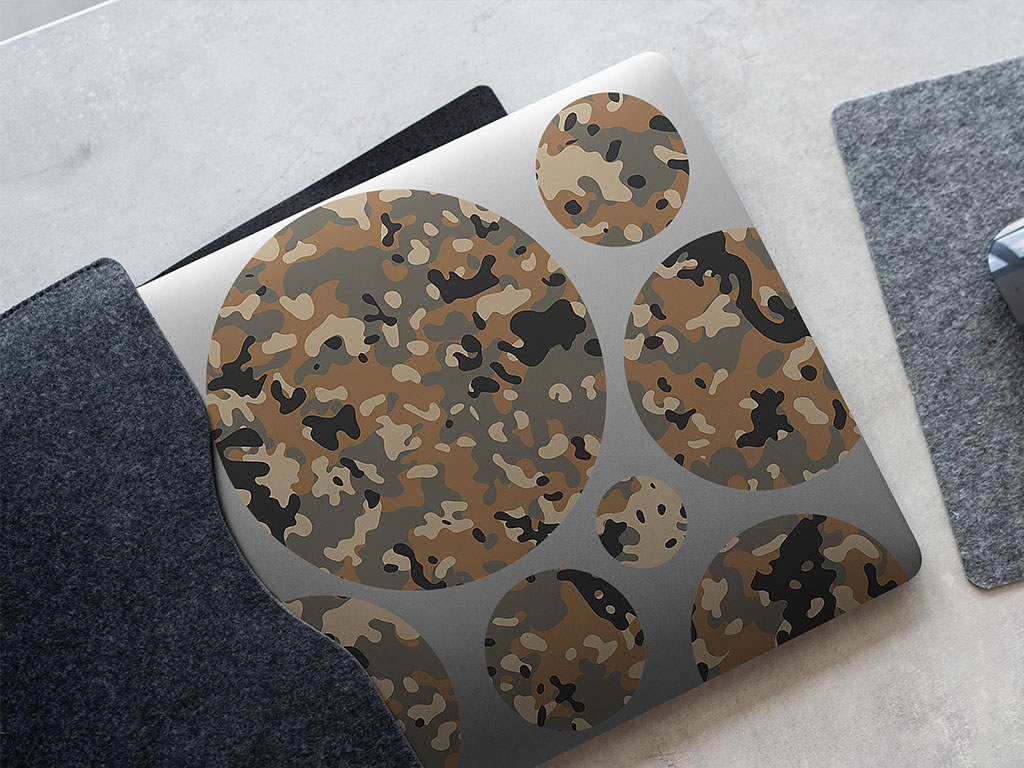 Khaki Woodland Camouflage DIY Laptop Stickers