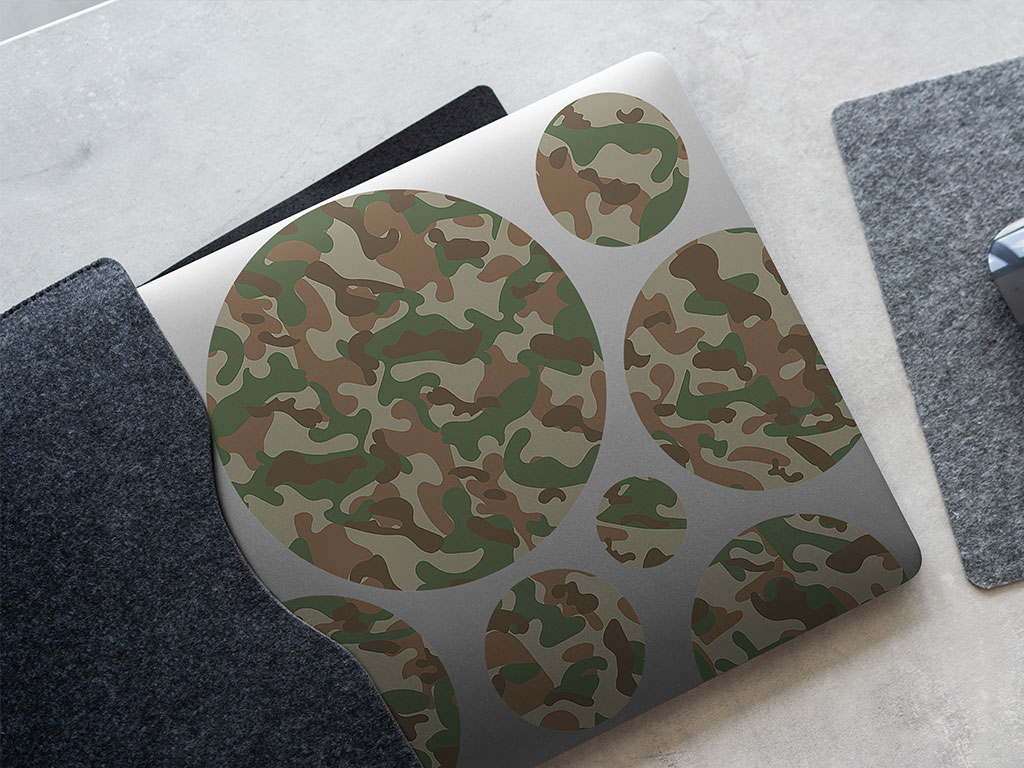 Taupe Flecktarn Camouflage DIY Laptop Stickers
