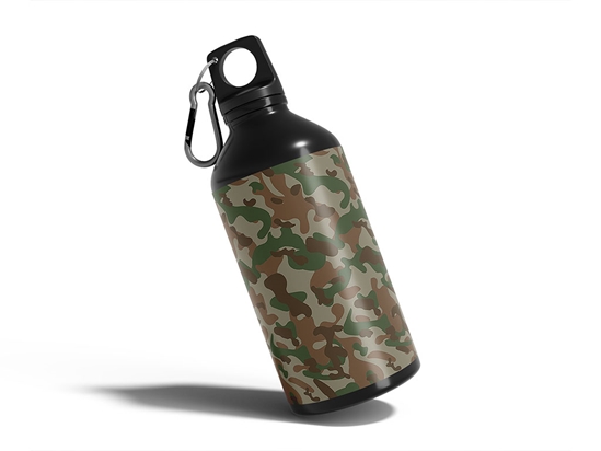 Taupe Flecktarn Camouflage Water Bottle DIY Stickers