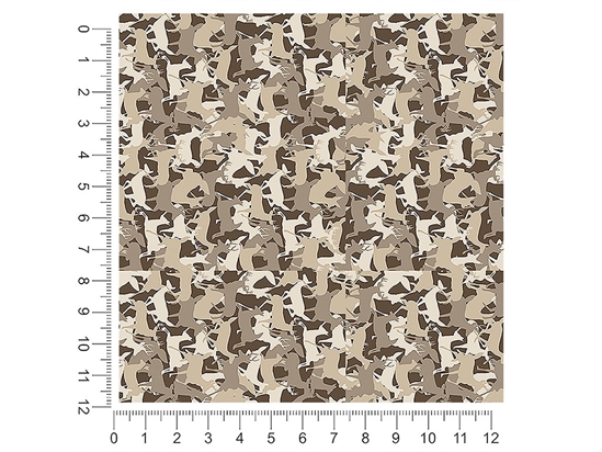 Deer Silhouette Camouflage 1ft x 1ft Craft Sheets