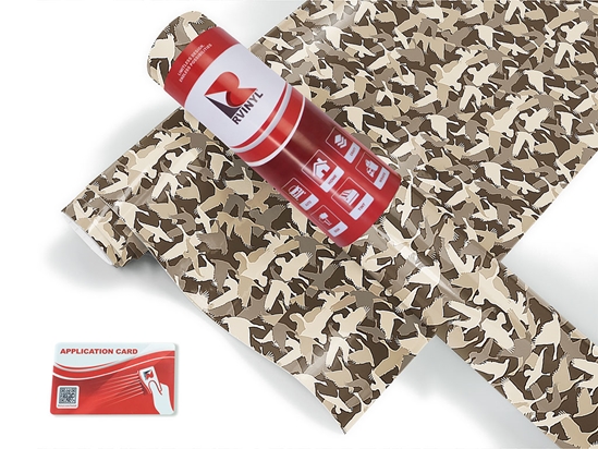 Goose Silhouette Camouflage Craft Vinyl Roll