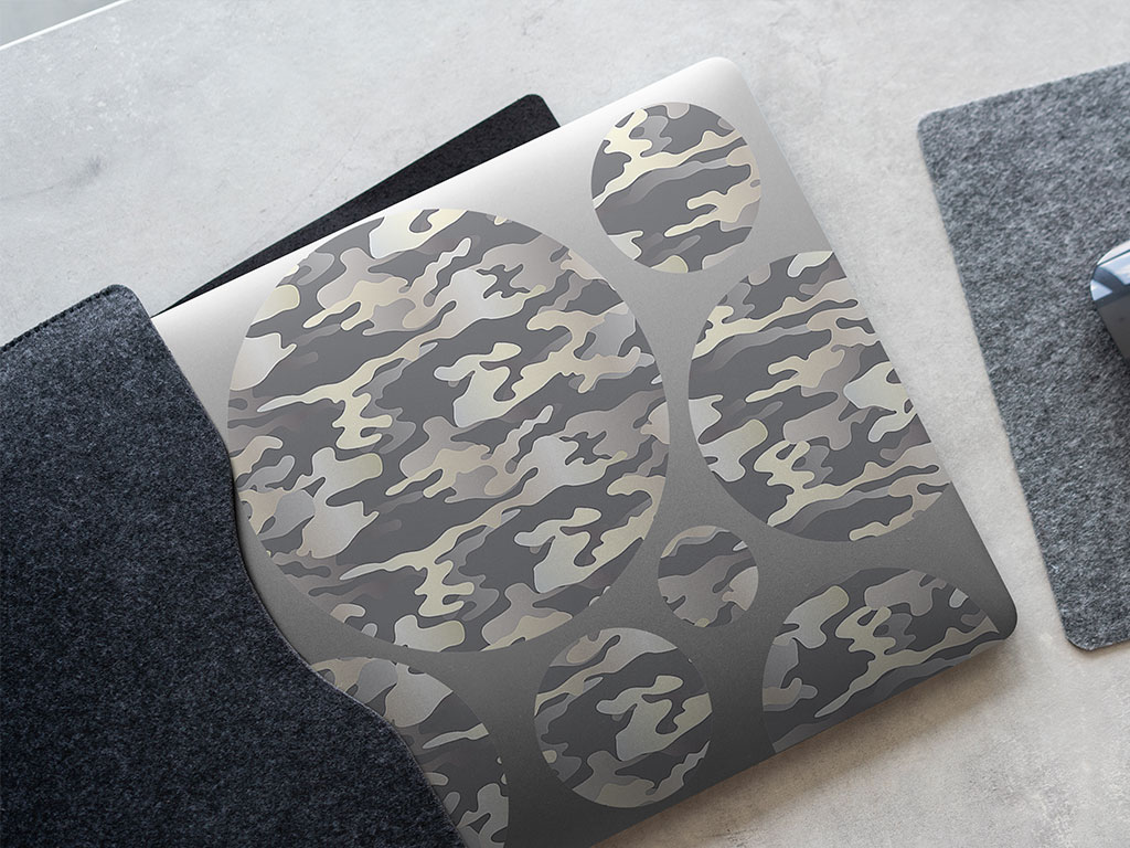 Cloudy Hunter Camouflage DIY Laptop Stickers