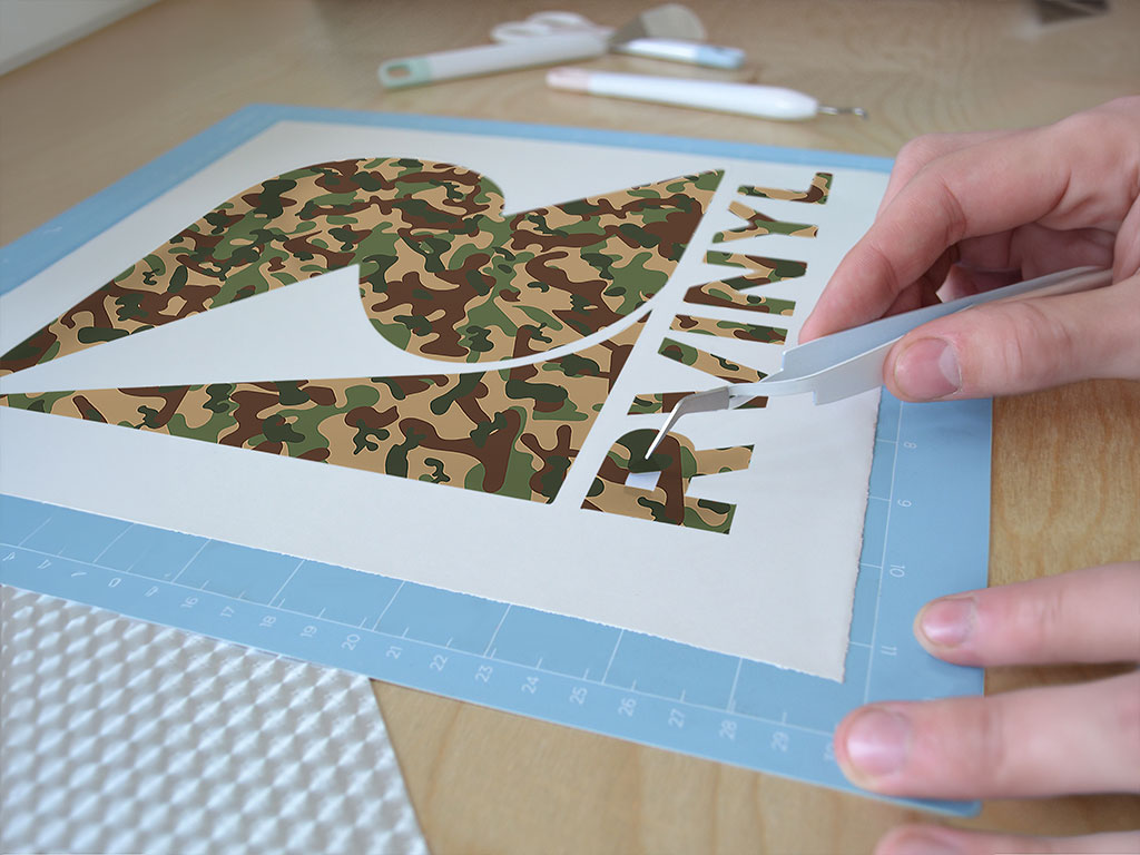 Army Machine Camouflage Easy Weed Craft Vinyl