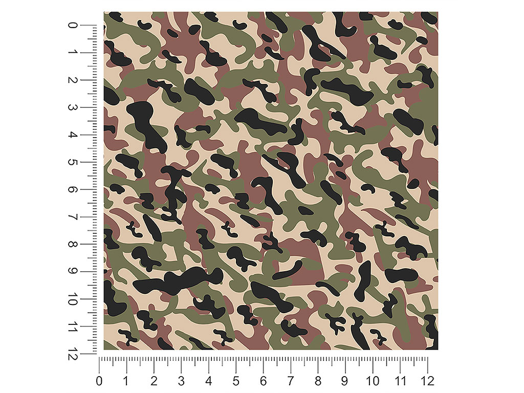 Army Woodland Camouflage 1ft x 1ft Craft Sheets