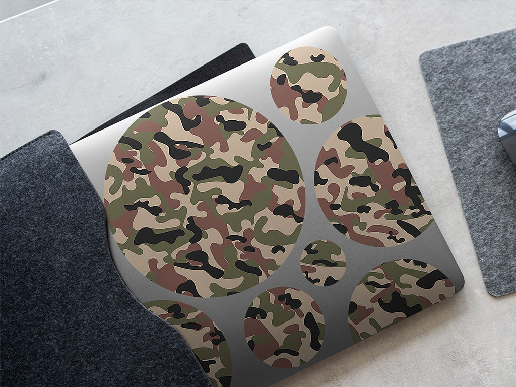 Army Woodland Camouflage DIY Laptop Stickers