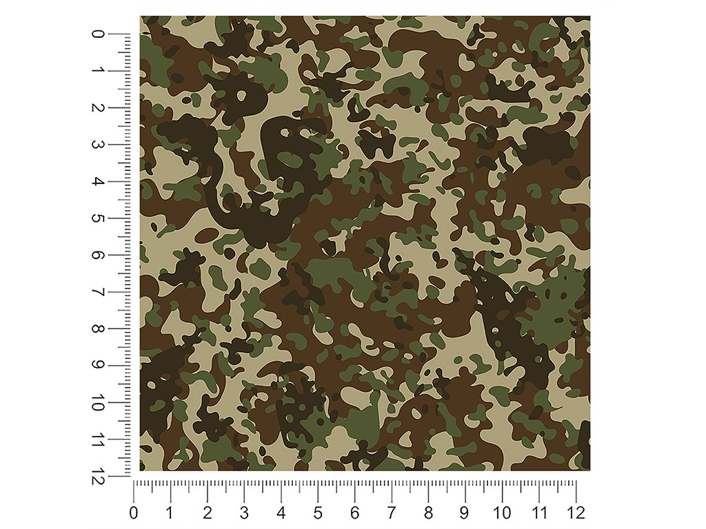 Crocodile Erbsentarnmuster Camouflage 1ft x 1ft Craft Sheets