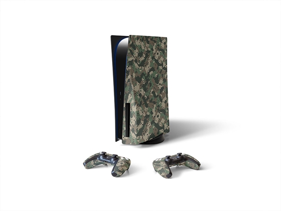 Digital Fabric Camouflage Sony PS5 DIY Skin