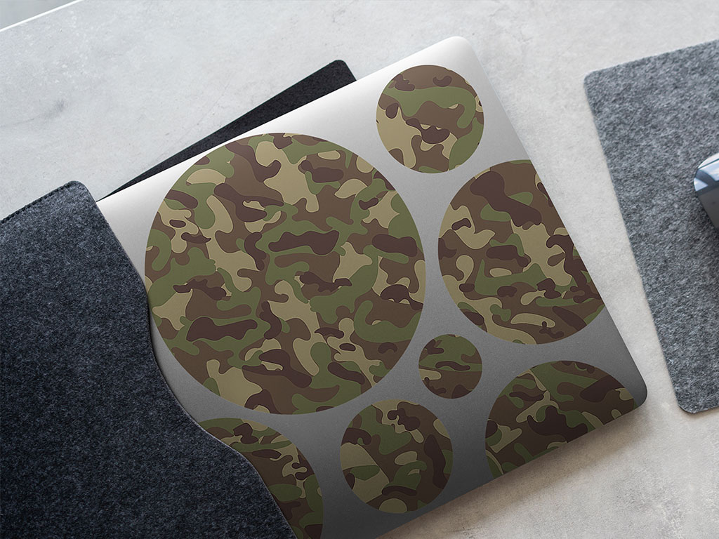 Forest Beige Camouflage DIY Laptop Stickers