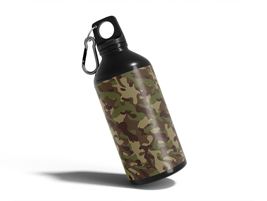 Forest Beige Camouflage Water Bottle DIY Stickers