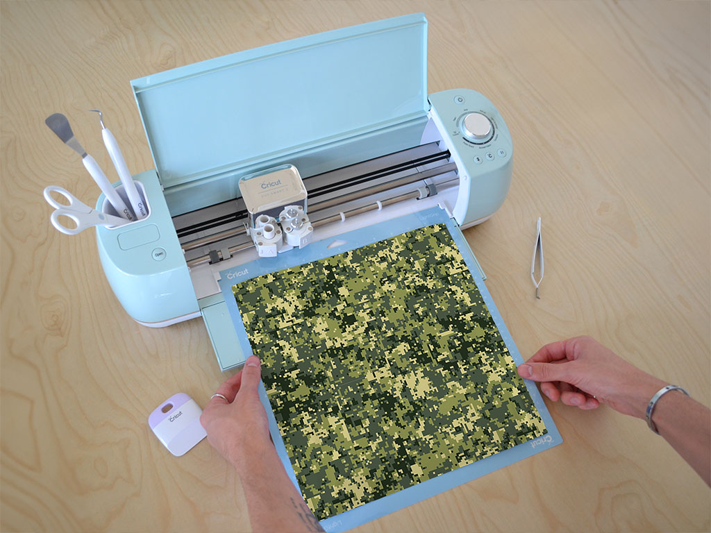 Forest Pixel Camouflage Cricut Compatible Vinyl
