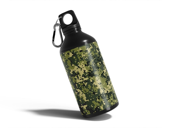Forest Pixel Camouflage Water Bottle DIY Stickers
