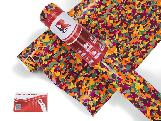 Red Napalm Camouflage Craft Vinyl Roll