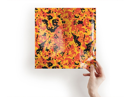 Amber Flames Camouflage Craft Sheets