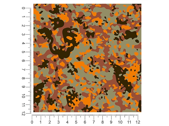 Apricot Flecktarn Camouflage 1ft x 1ft Craft Sheets
