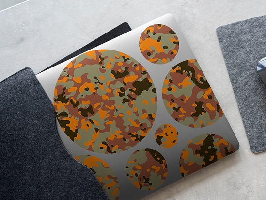 Apricot Flecktarn Camouflage DIY Laptop Stickers