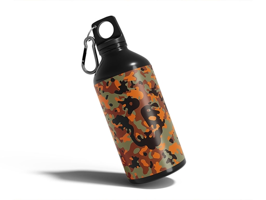 Apricot Flecktarn Camouflage Water Bottle DIY Stickers