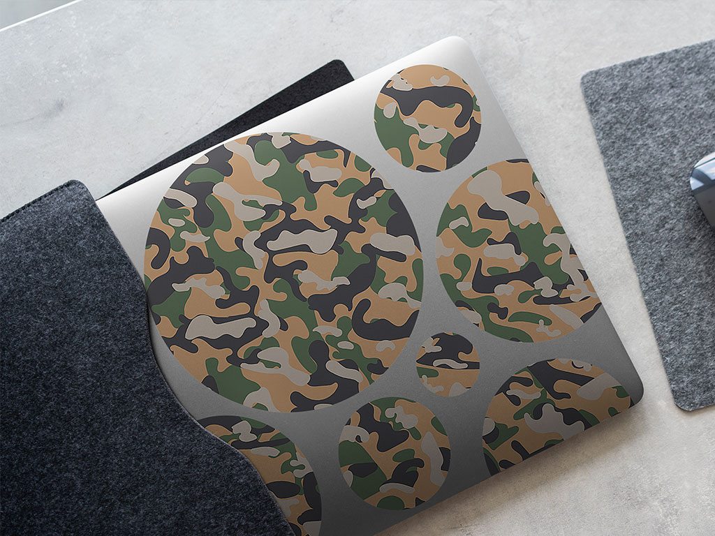 Sandstone Woodland Camouflage DIY Laptop Stickers