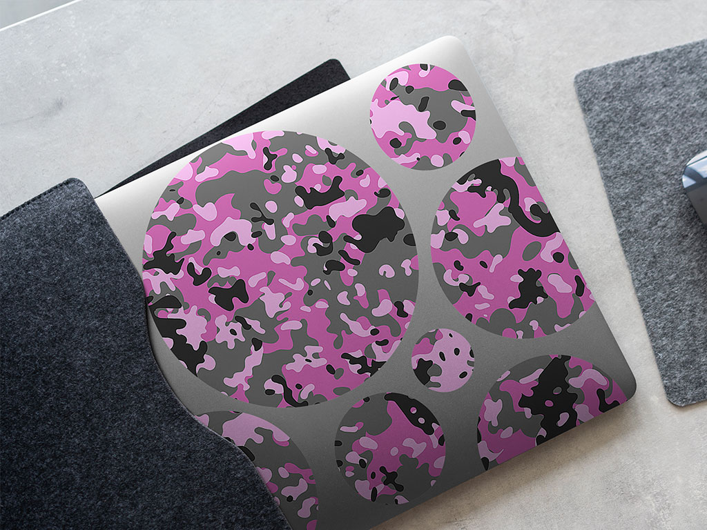 Blush Multicam Camouflage DIY Laptop Stickers