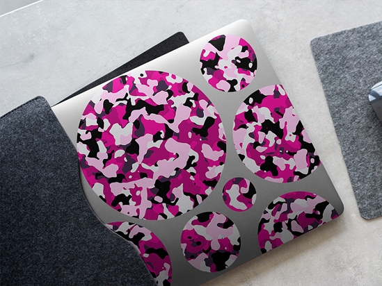 Bubble Gum Camouflage DIY Laptop Stickers