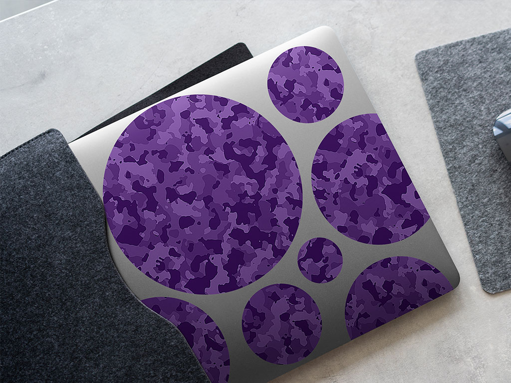 Violet Flecktarn Camouflage DIY Laptop Stickers