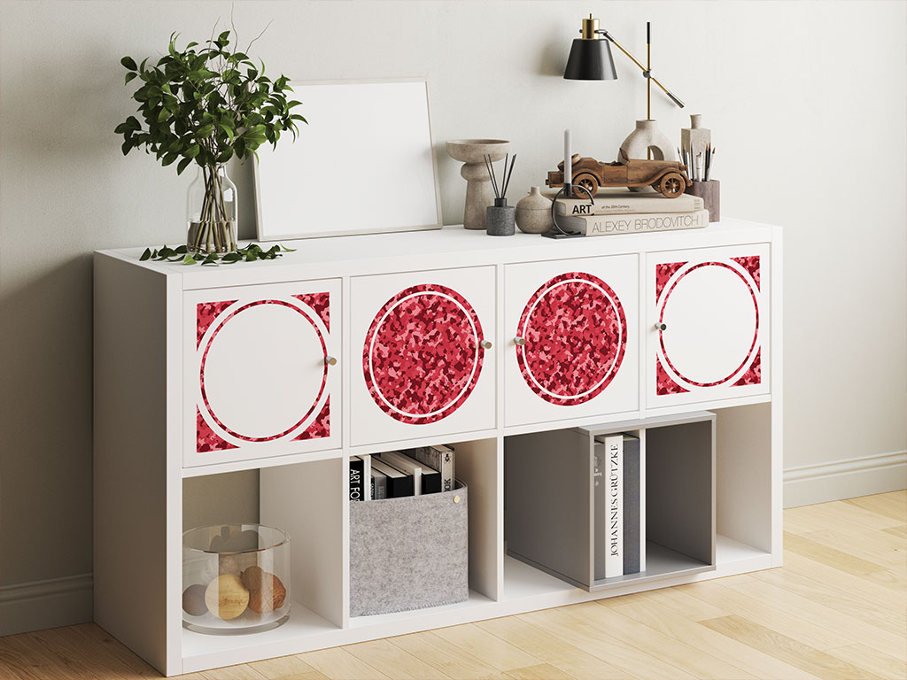 Raspberry Napalm Camouflage DIY Furniture Stickers