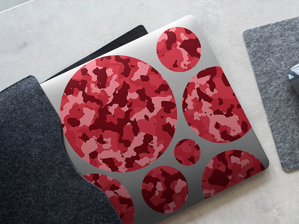 Raspberry Napalm Camouflage DIY Laptop Stickers