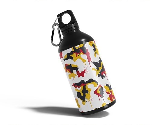 Red Graffiti Camouflage Water Bottle DIY Stickers