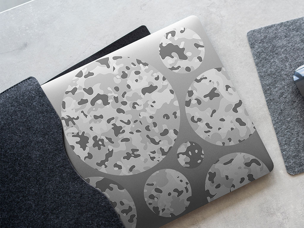 Pewter Salt Camouflage DIY Laptop Stickers