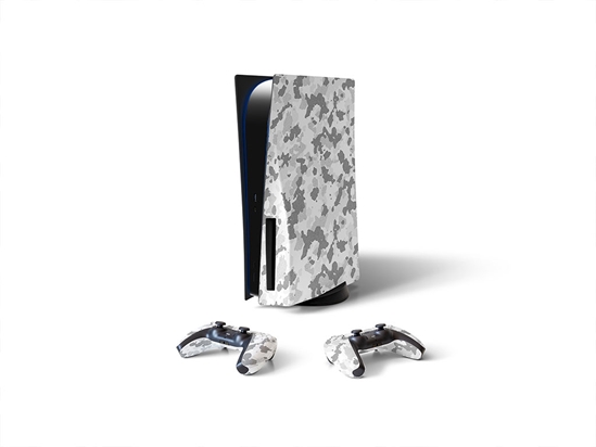 Silver Flecktarn Camouflage Sony PS5 DIY Skin