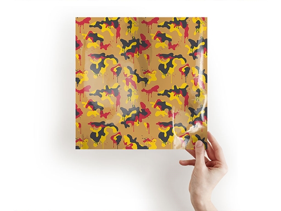 Mustard Splatter Camouflage Craft Sheets