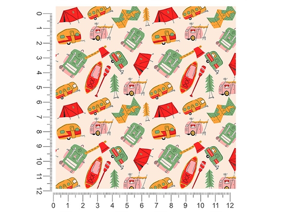 Road Trip Camping 1ft x 1ft Craft Sheets