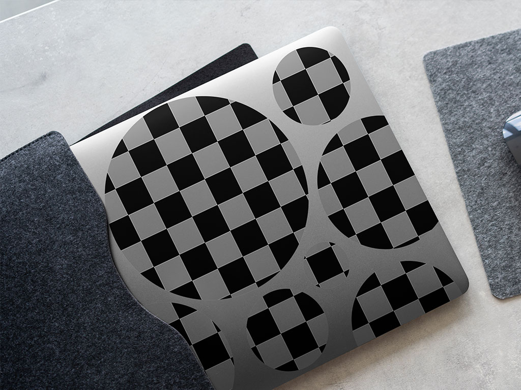 Gray Checkered DIY Laptop Stickers