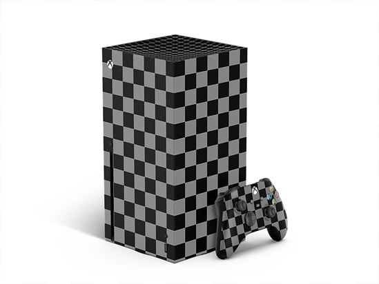 Gray Checkered XBOX DIY Decal