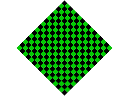 Green Checkered Vinyl Wrap Pattern