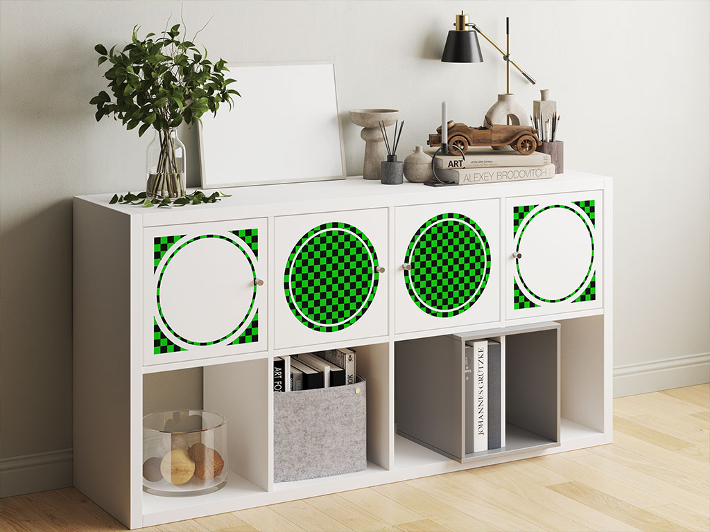 Green Checkered DIY Furniture Stickers
