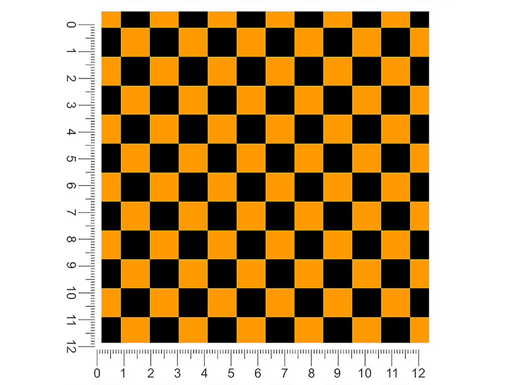 Orange Checkered 1ft x 1ft Craft Sheets