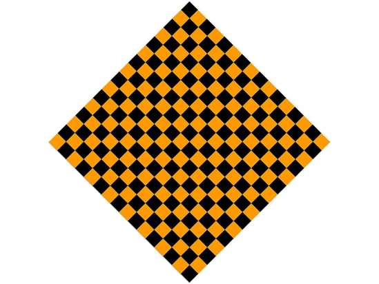 Orange Checkered Vinyl Wrap Pattern