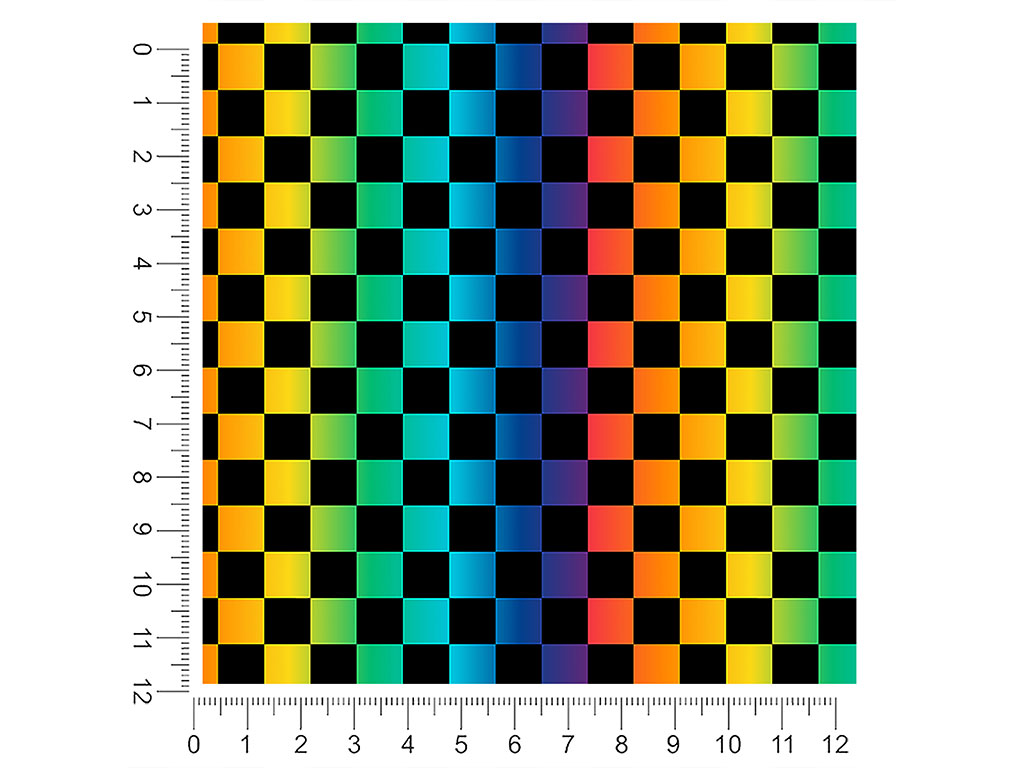 Rainbow Checkered 1ft x 1ft Craft Sheets