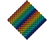 Rainbow Checkered Vinyl Wrap Pattern