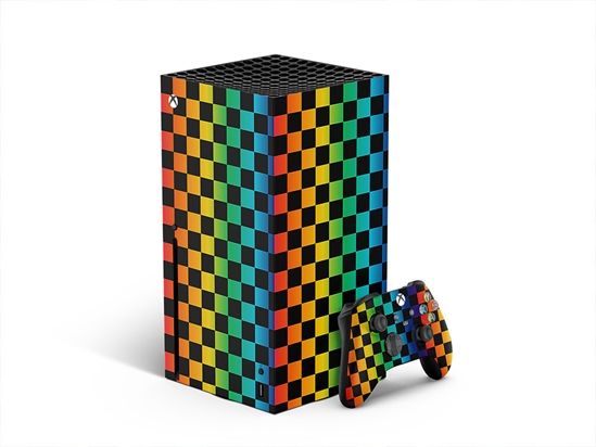 Rainbow Checkered XBOX DIY Decal