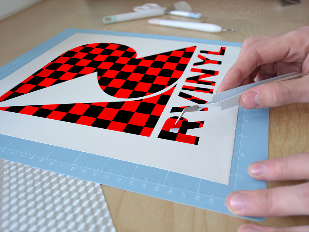 Red Checkered Easy Weed Craft Vinyl