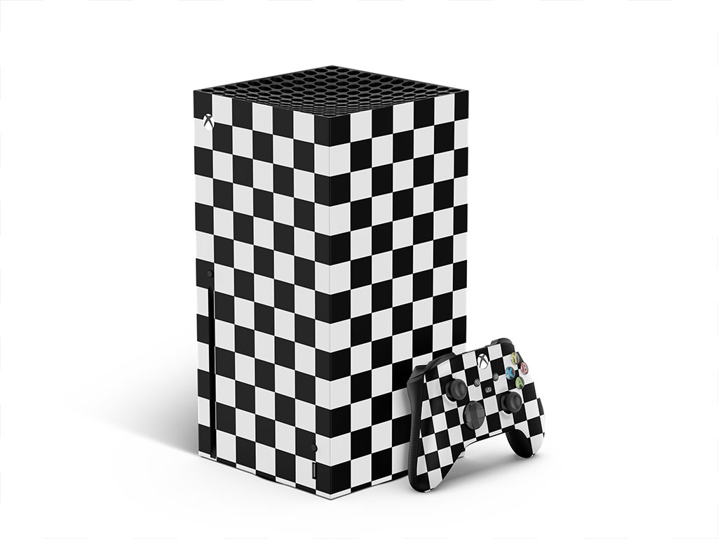 White Checkered XBOX DIY Decal