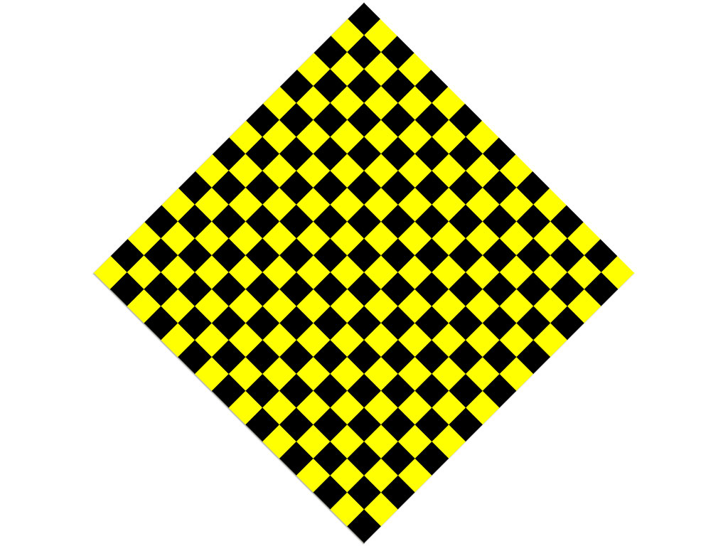 Yellow Checkered Vinyl Wrap Pattern