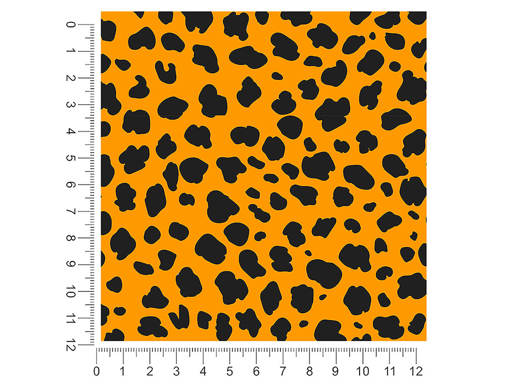 Orange Cheetah Animal Print 1ft x 1ft Craft Sheets