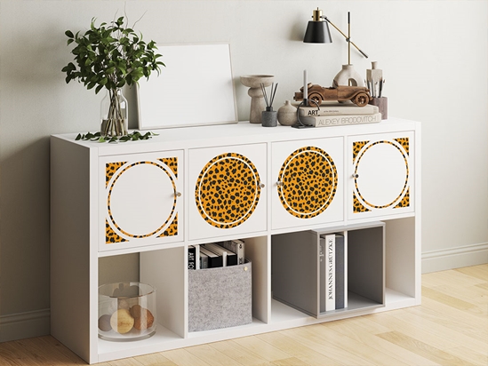 Orange Cheetah Animal Print DIY Furniture Stickers