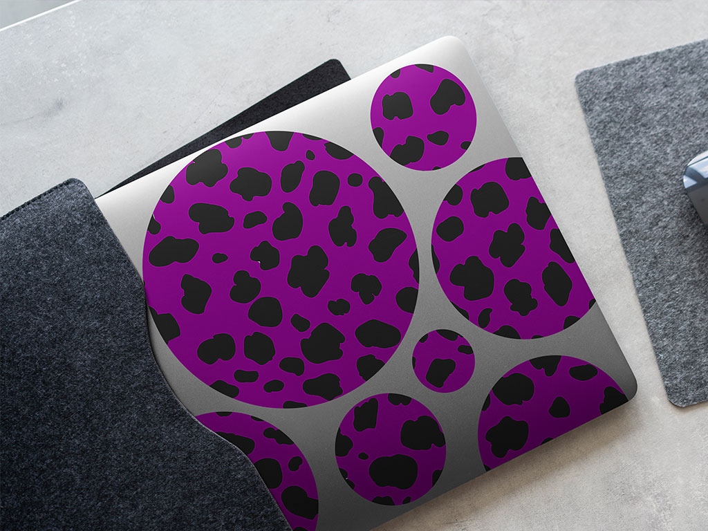 Purple Cheetah Animal Print DIY Laptop Stickers
