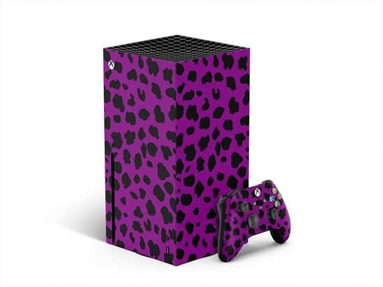 Purple Cheetah Animal Print XBOX DIY Decal